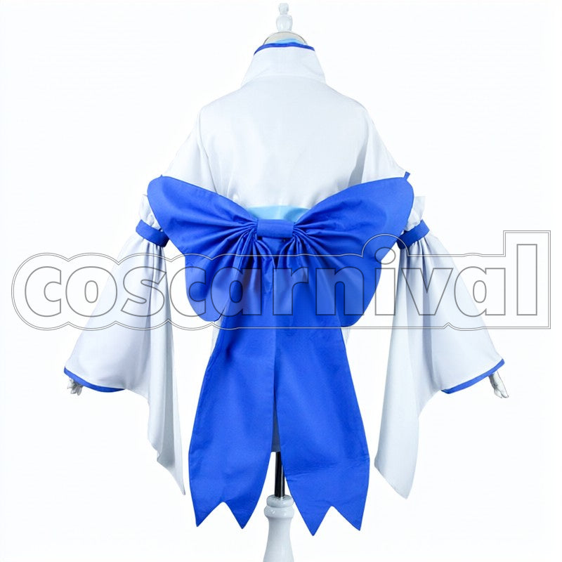 in Another World- Rem Child cosplay costume from Re:Zero -Starting Life, back view