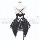 in Another World- Rem Ram cosplay costume from Re:Zero -Starting Life, back view