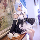 in Another World- Rem Ram cosplay costume from Re:Zero -Starting Life, front view 3