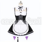 in Another World- Rem Ram cosplay costume from Re:Zero -Starting Life, front view 4