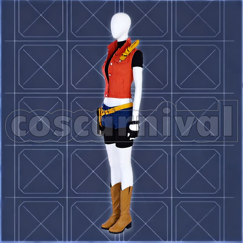 Claire Redfield Cosplay cosplay costume from Resident Evil, side view 1