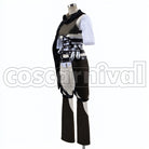 the Six Flowers adoretto cosplay costume from Rokka: Braves of, side view