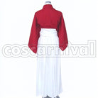 Himura Red Outfit cosplay costume from Rurouni Kenshin Kenshin, back view