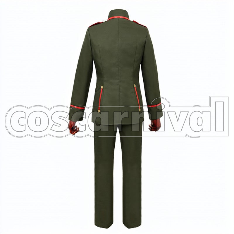 the Evil Zettour cosplay costume from Saga of Tanya, back view