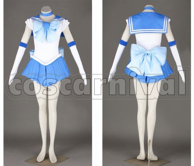 Sailor Mercury cosplay costume from Sailor Moon, front view