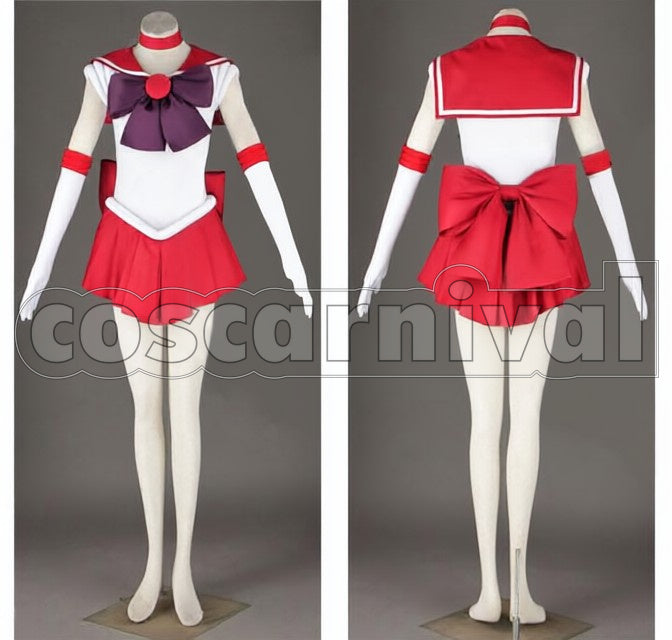 Sailor Mars cosplay costume from Sailor Moon, front view