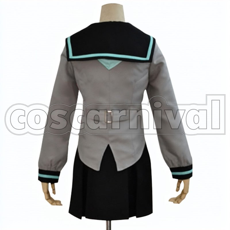 End Shinoa Hiragi cosplay costume from Seraph of the, back view