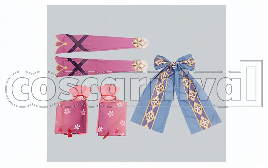 Sakura Cosplay cosplay costume from Shinobi Nightmare, accessory set view