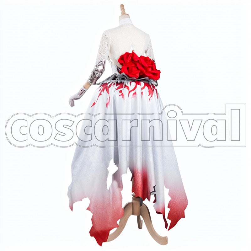 Justice cosplay costume from SINoALICE Snow White, back view