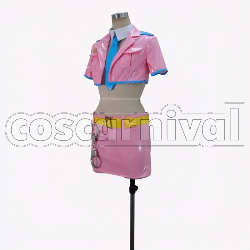 Future Police Style Sexy cosplay costume from Super Sonico Sonico, back view