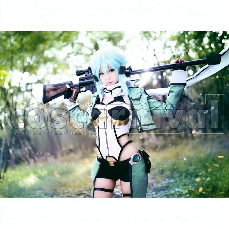 II sao Shino Asada Sinon GGO Form cosplay costume from Sword Art Online, front view 3