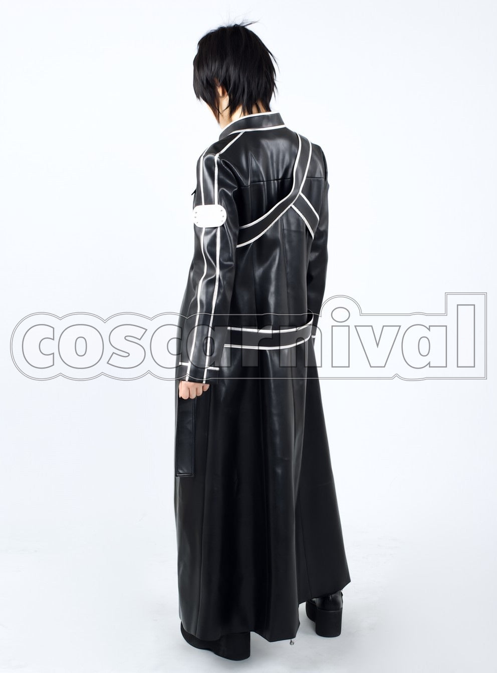 sao Kirito Kazuto Kirigaya Black cosplay costume from Sword Art Online, back view 2