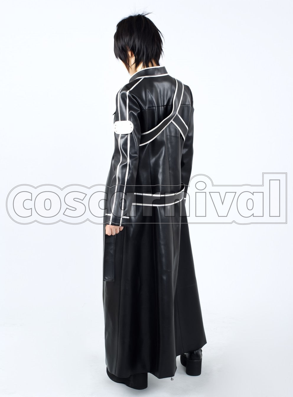 sao Kirito Kazuto Kirigaya Black cosplay costume from Sword Art Online, back view 2