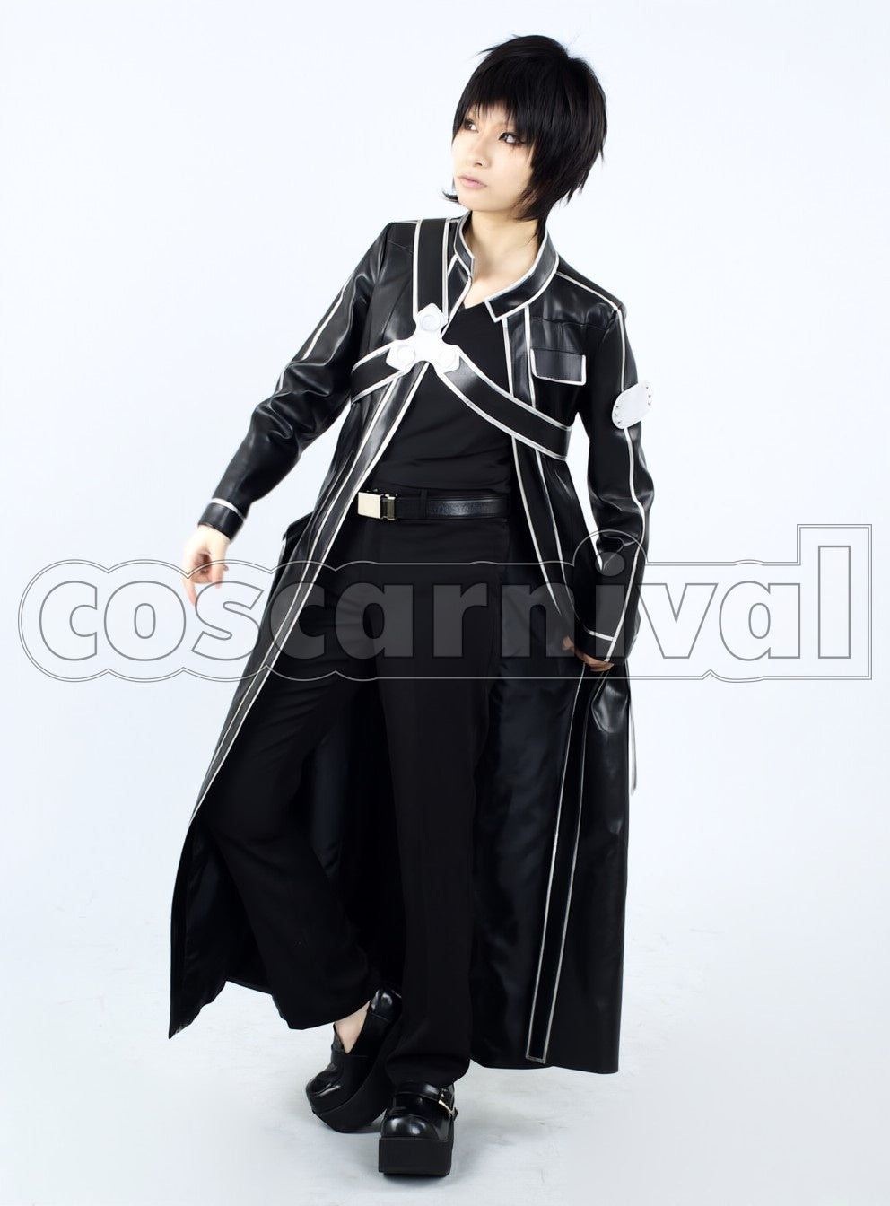 sao Kirito Kazuto Kirigaya Black cosplay costume from Sword Art Online, side view 4