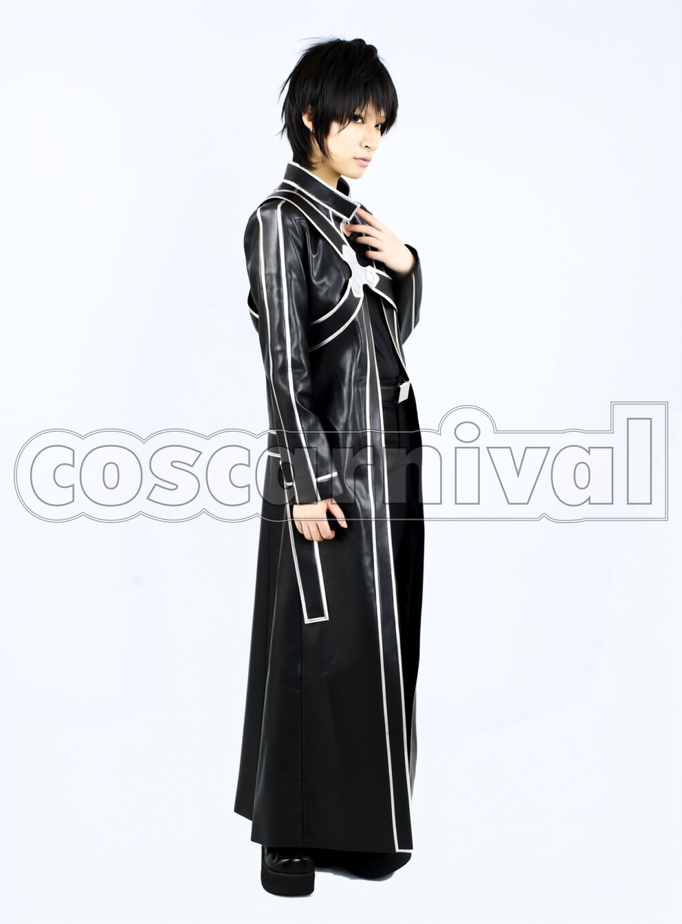 sao Kirito Kazuto Kirigaya Black cosplay costume from Sword Art Online, side view 3