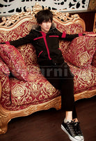 sao Kirito Kazuto Kirigaya cosplay costume from Sword Art Online, front view 2