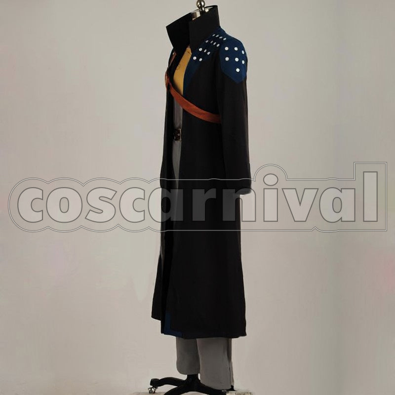 Kirito sao Kirito Kazuto Kirigaya The Black Swordsman cosplay costume from Sword Art Online, side view