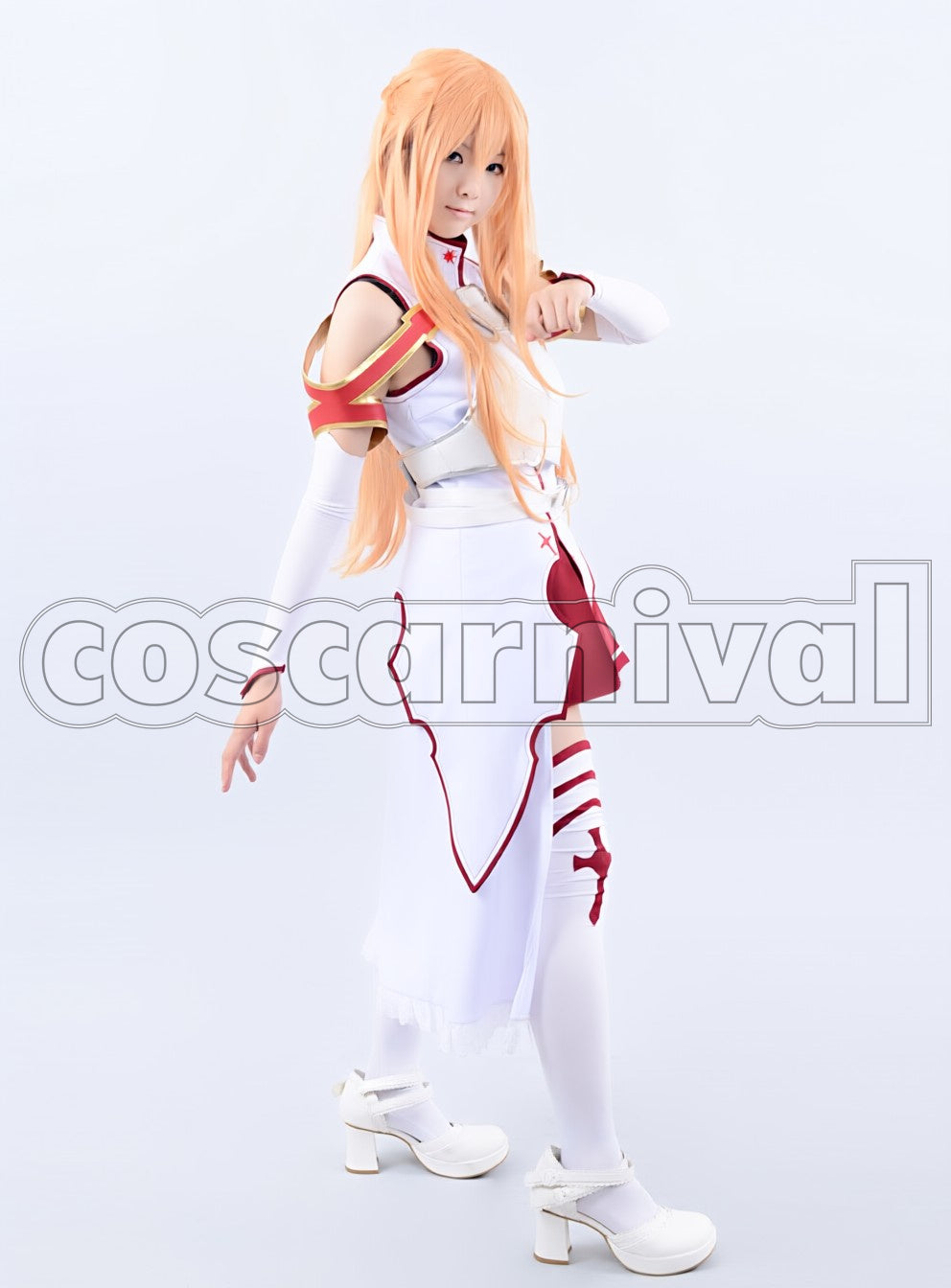 Asuna Asuna Yuuki Battle Outfit cosplay costume from Sword Art Online, front view 2