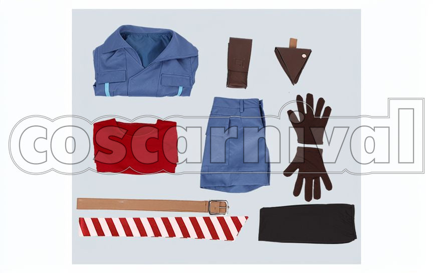 Chris Yukine S.O.N.G. Uniform Cosplay cosplay costume from Symphogear XV, set view