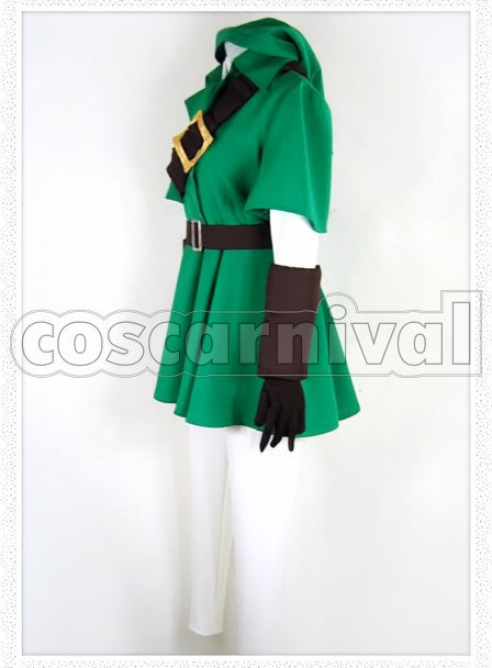 Zelda: The Wind Waker Link cosplay costume from The Legend of, side view