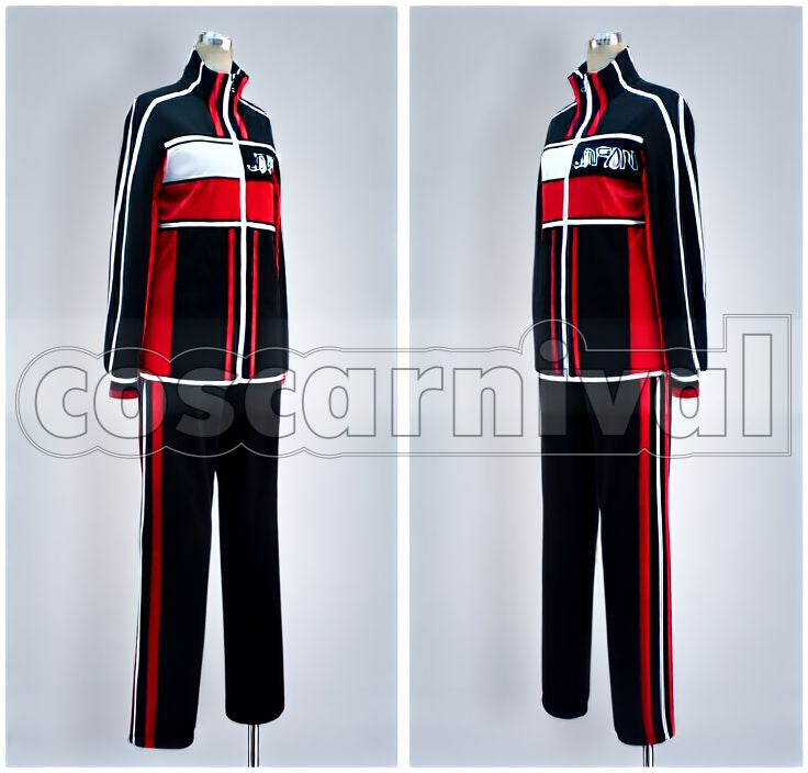 Prince of Tennis U-17 Selection Black Jersey 2-Piece Set Cosplay cosplay costume from The, selection black jersey 2 piece set 23969 front view 2
