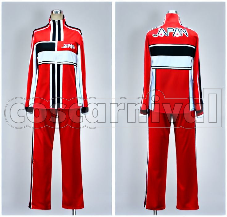 Prince of Tennis U-17 Selection Red Jersey 2-Piece Set Cosplay cosplay costume from The, selection red jersey 2 piece set 23964 detail view 1