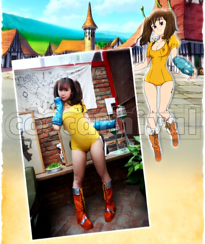 Seven Deadly Sins Diane Cosplay cosplay costume from The, front view 2