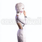 White Kaneki Ken Kaneki Kaneki Centipede cosplay costume from Tokyo Ghoul, side view