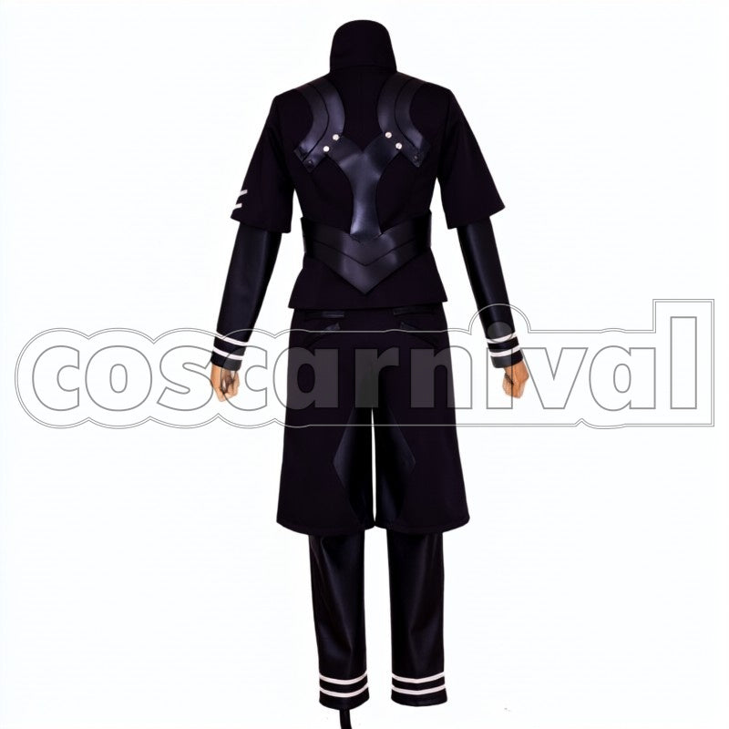 Kaneki Battle Outfit Style cosplay costume from Tokyo Ghoul Ken, back view