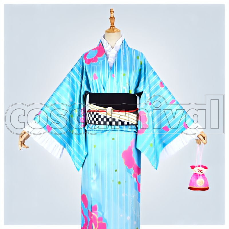Light Version Midare Toushirou Yukata Cosplay cosplay costume from Touken Ranbu, front view