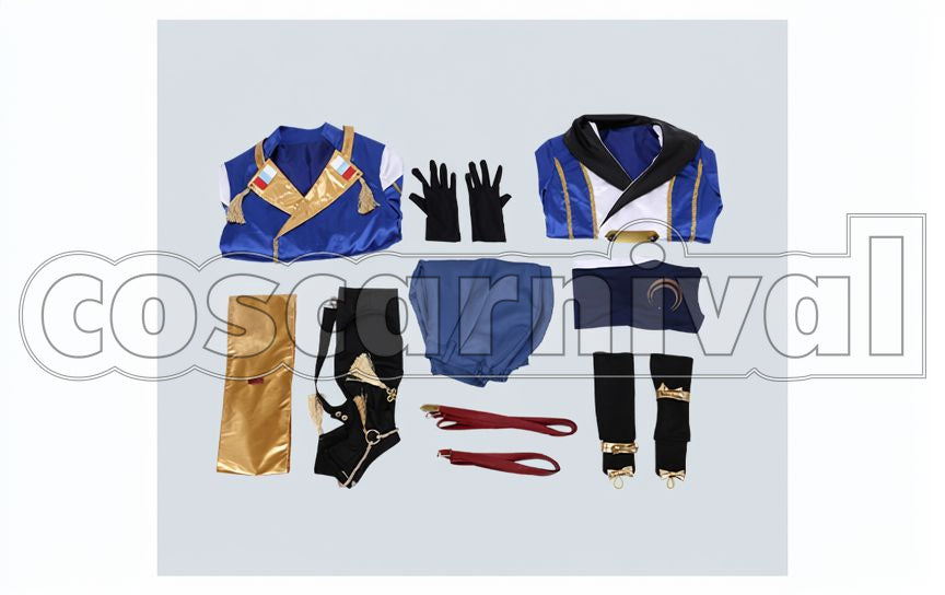 Atsukashiyama Ibun 2018 Paris Mikazuki Munechika Part 2 Live Outfit Cosplay cosplay costume from Touken Ranbu Musical, paris 2 live outfit 22279 set view