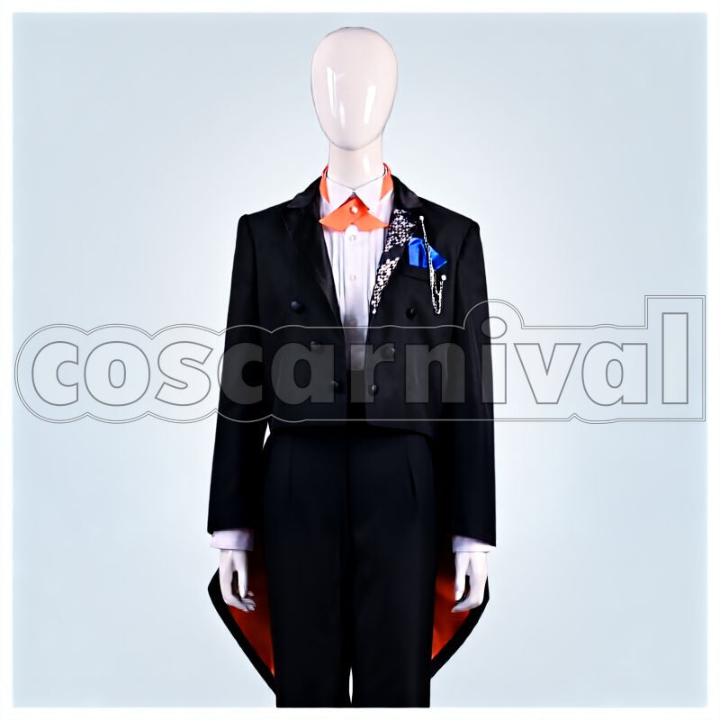 Kotobuki Celebration Formal Wear Mutsunokami Yoshiyuki Tailcoat Cosplay cosplay costume from Touken Ranbu Musical, front view 1