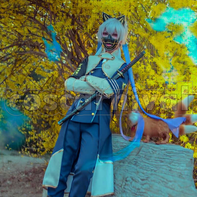 Nakigitsune Kiwame Cosplay cosplay costume from Touken Ranbu, front view 1