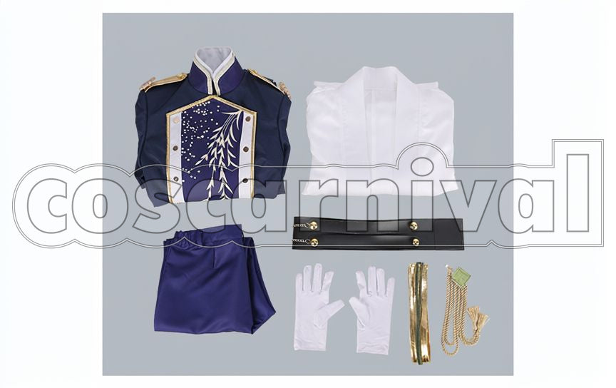 Nikkari Aoe Kiwame Cosplay cosplay costume from Touken Ranbu, set view