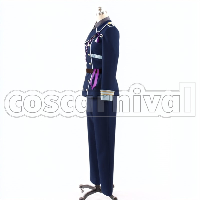 Warrior Honebami Toushirou cosplay costume from Touken Ranbu Wakizashi, side view 2