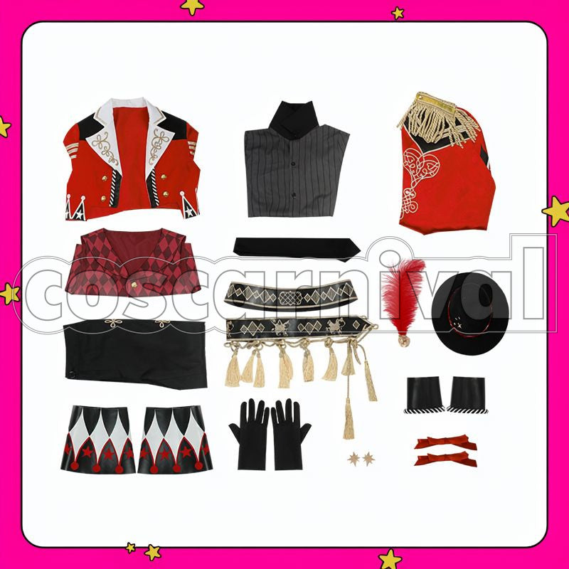 Trappola Playful Land's Miraculous Marionettes Cosplay cosplay costume from Disney Twisted-Wonderland Ace, set view