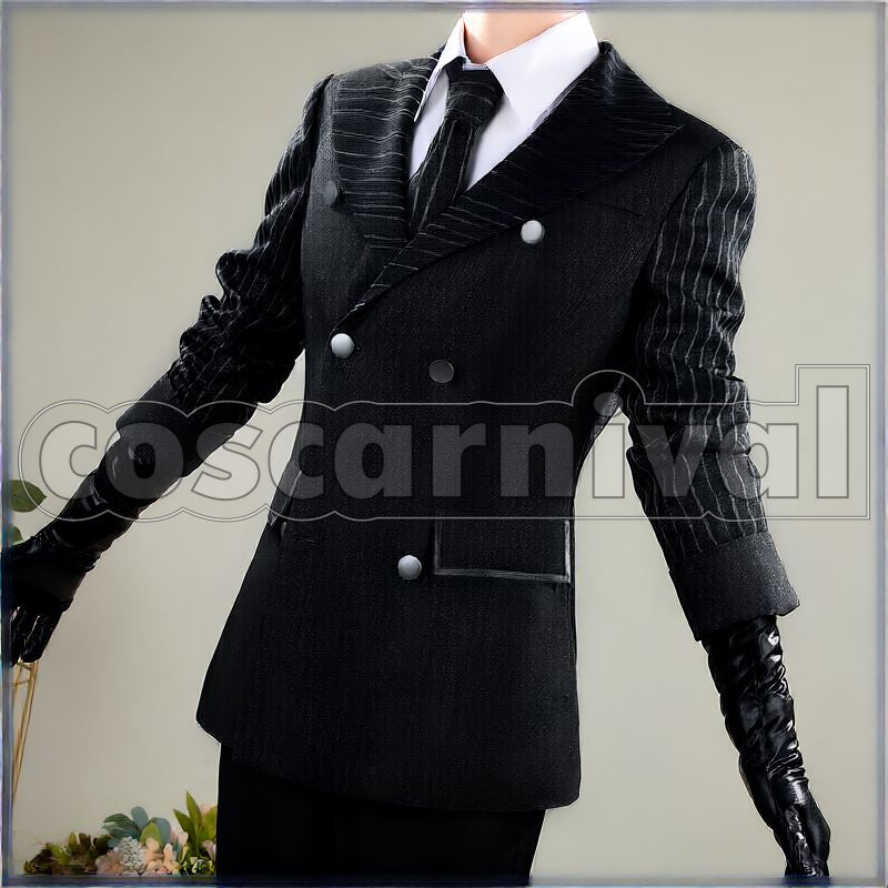 Ashengrotto Lost in the Book with Tim Burton's The Nightmare Before Christmas Halloween Cosplay cosplay costume from Disney Twisted-Wonderland Azul, front view 5
