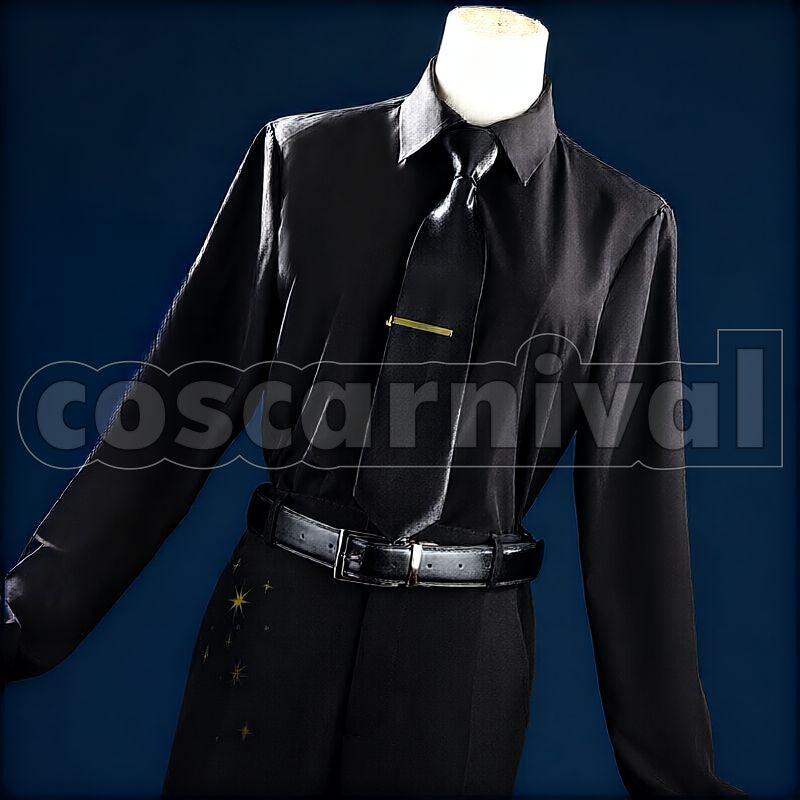 Trappola, Cater Diamond, Deuce Spade, Trey Clover, Riddle Rosehearts 5th Anniversary New Outfit Cosplay cosplay costume from Disney Twisted-Wonderland Ace, front view 6