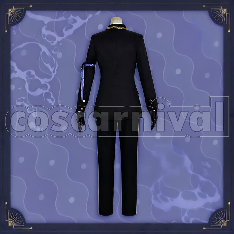 Ashengrotto, Jade Leech Octavinelle School Uniform Cosplay cosplay costume from Disney Twisted-Wonderland Azul, back view