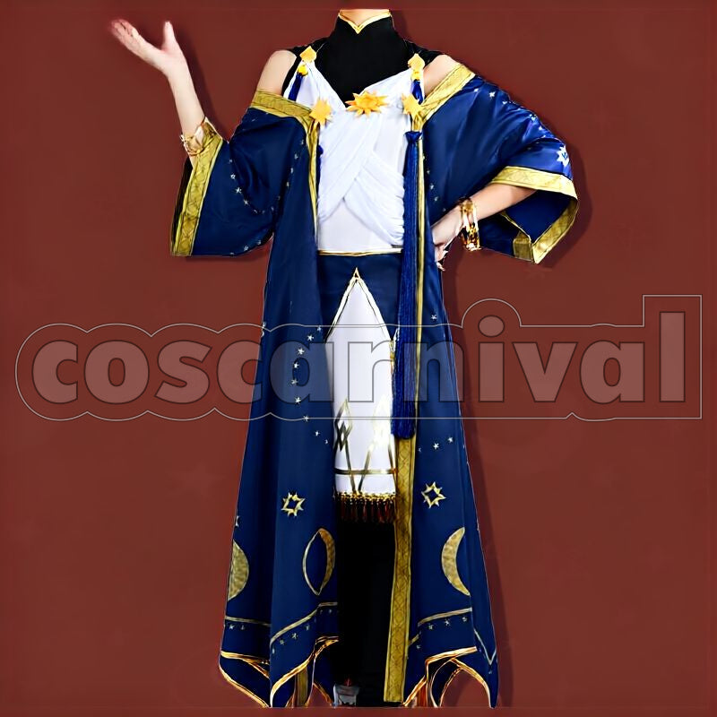 Spade, Trey Clover, Idia Shroud Wish Upon a Star / Starsending Robes Cosplay cosplay costume from Disney Twisted-Wonderland Deuce, front view 2