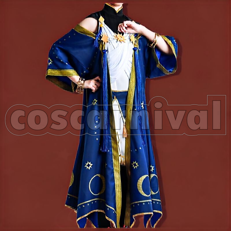 Spade, Trey Clover, Idia Shroud Wish Upon a Star / Starsending Robes Cosplay cosplay costume from Disney Twisted-Wonderland Deuce, front view 3