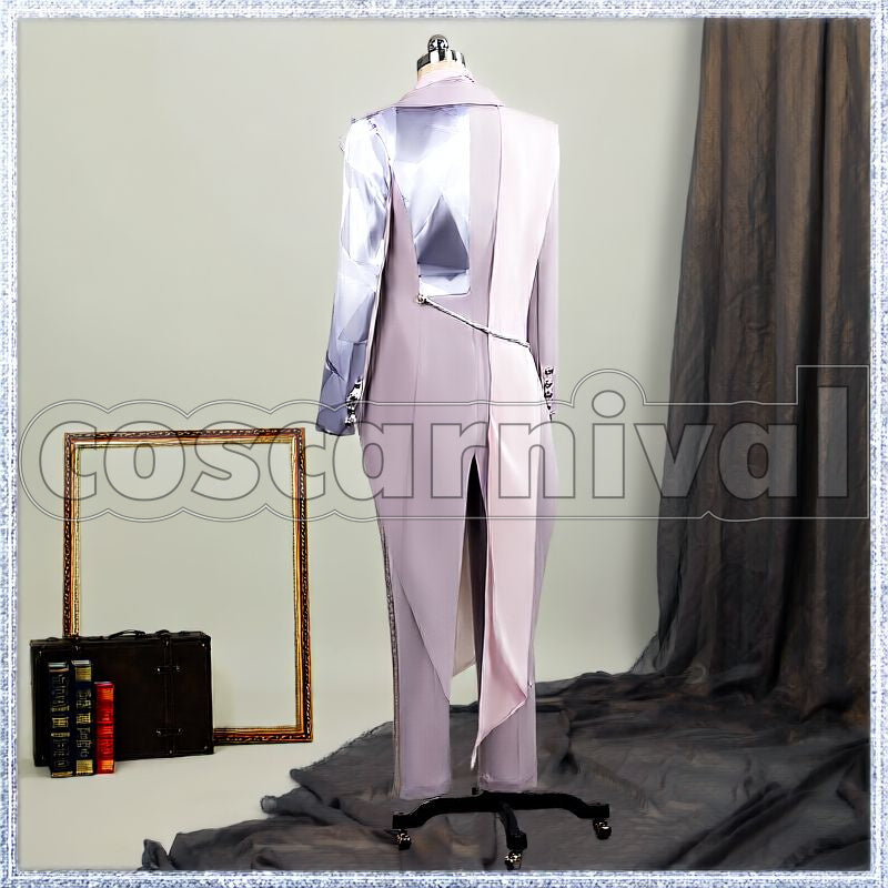 Shroud, Malleus Draconia, Lilia Vanrouge Platinum Jacket Cosplay cosplay costume from Disney Twisted-Wonderland Idia, back view