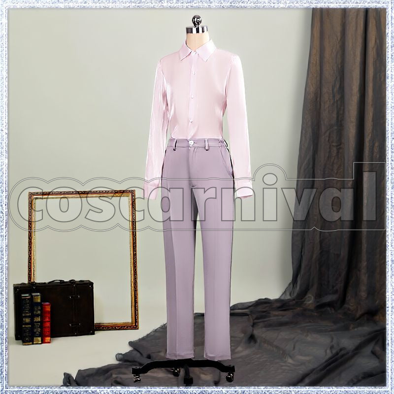 Shroud, Malleus Draconia, Lilia Vanrouge Platinum Jacket Cosplay cosplay costume from Disney Twisted-Wonderland Idia, front view 5