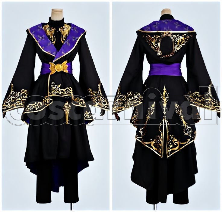 Rosehearts, Leona Kingscholar, Ace Trappola, Idia Shroud, All Members Ceremonial Robes Cosplay cosplay costume from Disney Twisted-Wonderland Riddle, detail-1