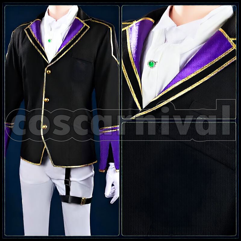 Riddle Rosehearts Equestrian Club Club Wear Cosplay cosplay costume from Disney Twisted-Wonderland Silver, front view 4