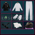 Riddle Rosehearts Equestrian Club Club Wear Cosplay cosplay costume from Disney Twisted-Wonderland Silver, set view