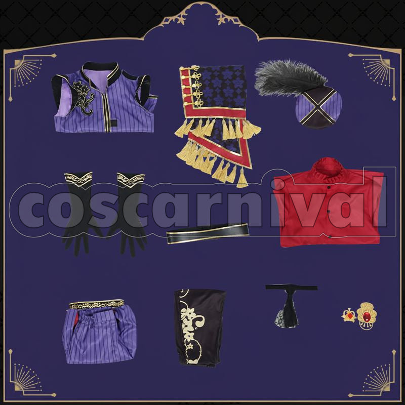 Felmier Glorious Masquerade: Let the Bell of Solace Ring Cosplay cosplay costume from Disney Twisted-Wonderland Epel, set view