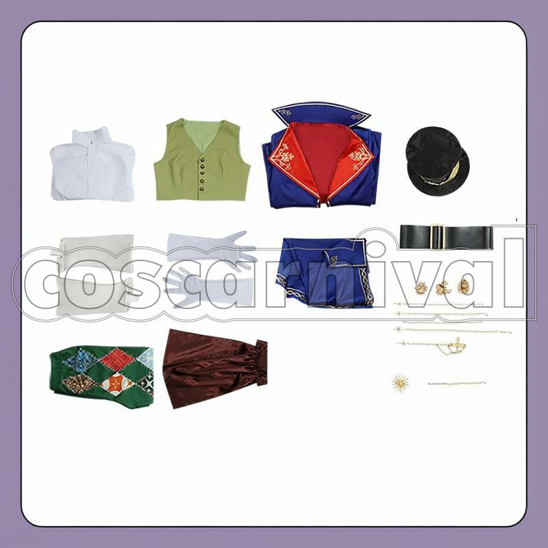 Foulworth Playful Land's Miraculous Marionettes Cosplay cosplay costume from Disney Twisted-Wonderland Ernesto, set view