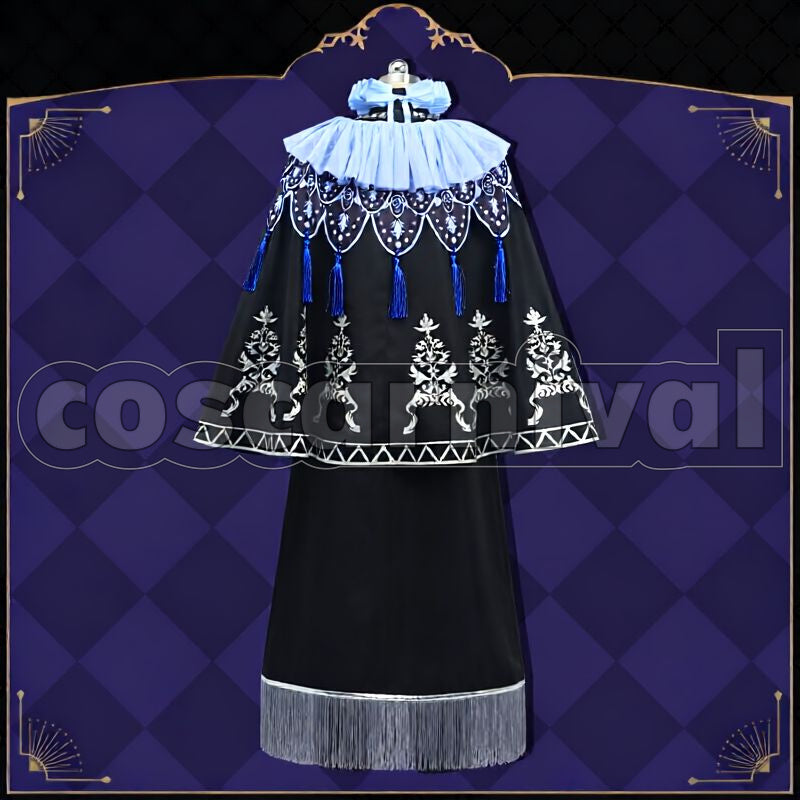 Shroud Glorious Masquerade: Let the Bell of Solace Ring Cosplay cosplay costume from Disney Twisted-Wonderland Idia, front view 4
