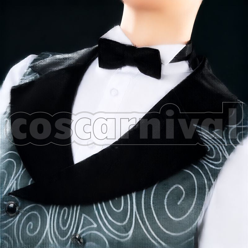 Shroud Lost in the Book with Tim Burton's The Nightmare Before Christmas Halloween Cosplay cosplay costume from Disney Twisted-Wonderland Idia, detail-6